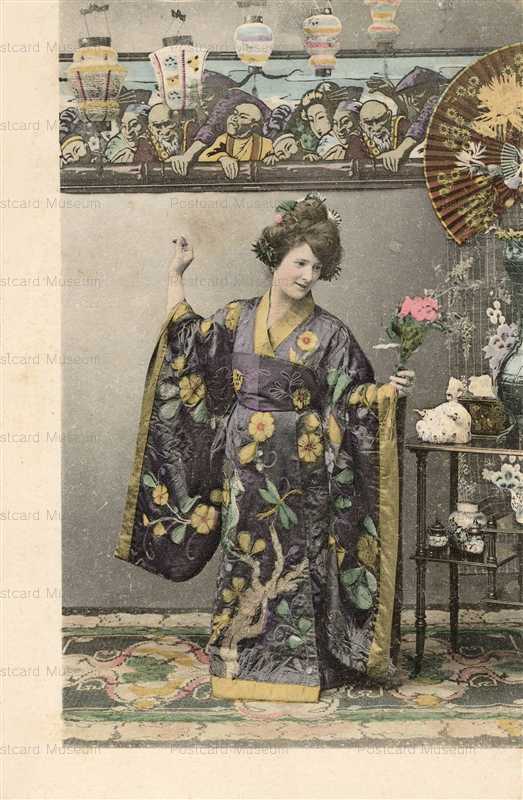 el950-Japonisme Woman Kimono