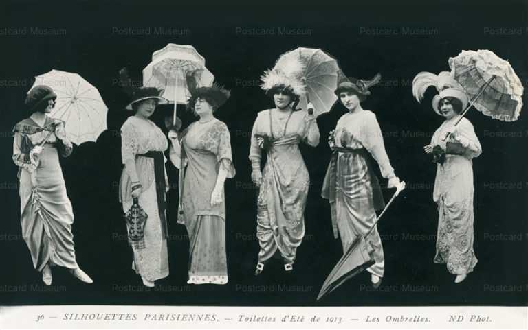 elb150-Silhouettes Parisiennes with Parasol Bonnet