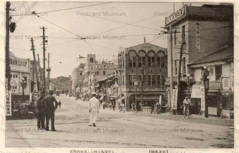 hiz068-korinbo Kanazawa 日夜殷賑を極むる香林坊附近 香林坊ホテル 金沢名勝