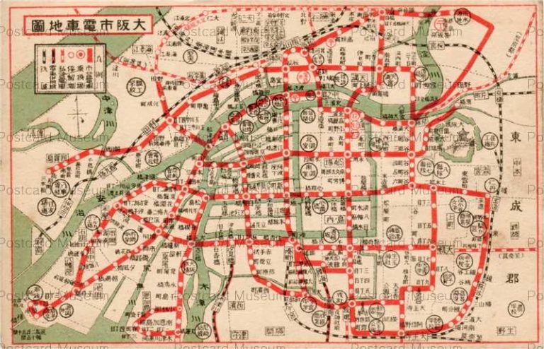 ouc005-Map Osaka 大阪市電車地図