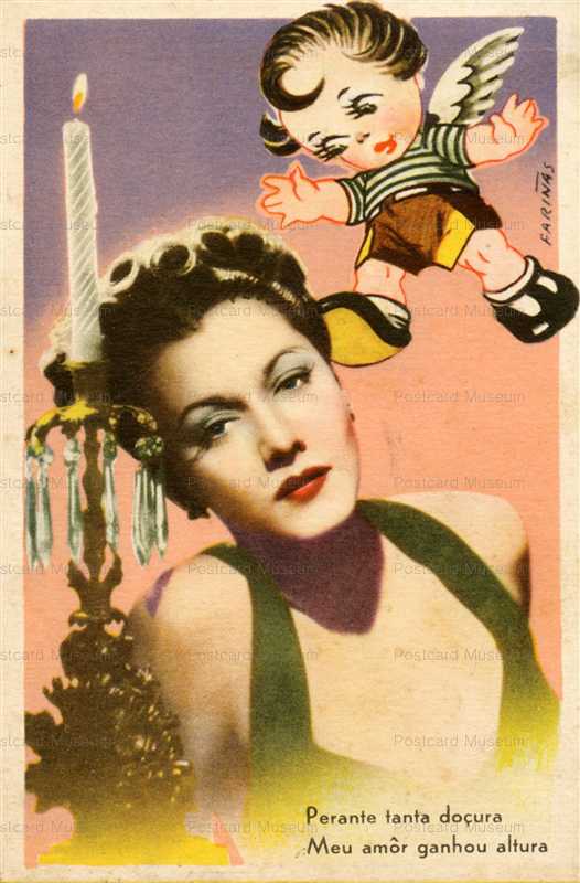 stb810-Hollywood Beautiful Actress with Cupid