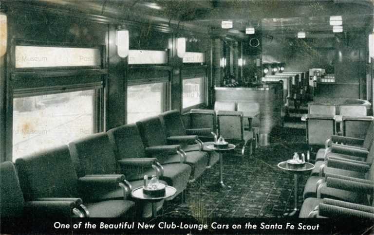 trm480-Railroad Santa Fe Scout Lounge Car