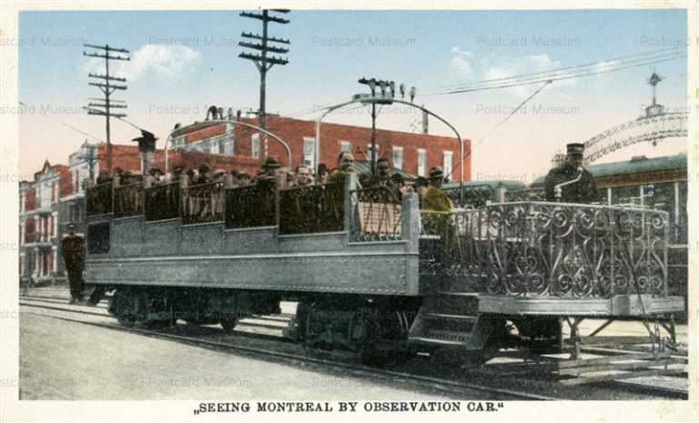trm490-Open Top Trolley Car Montreal Canada1915