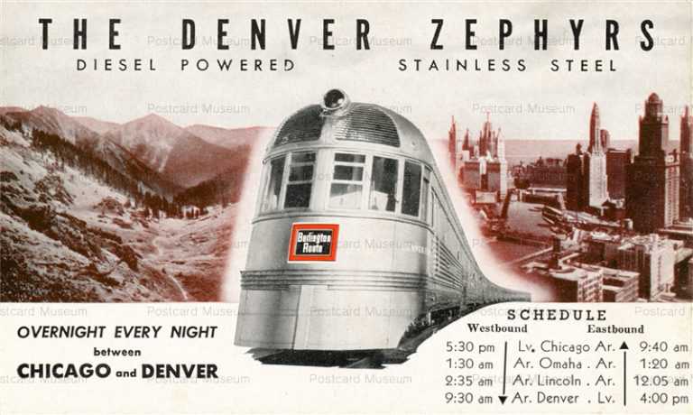trm525-Railroad Train Denver Co Zephyrs Schedule