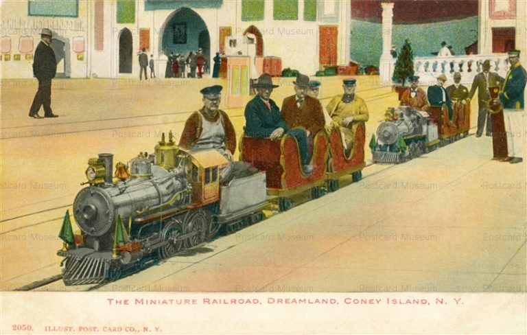 trm570-Miniature Train Railroad Dreamland Coney Island N.Y.