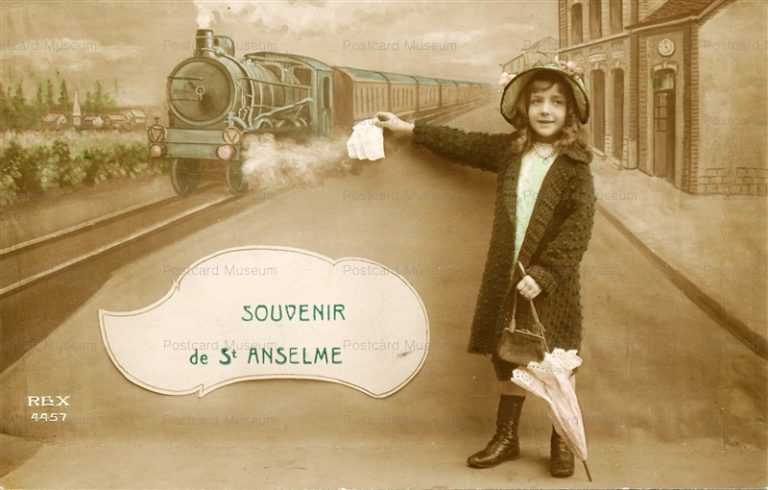 trm730-Little French Girl Catching RR Train