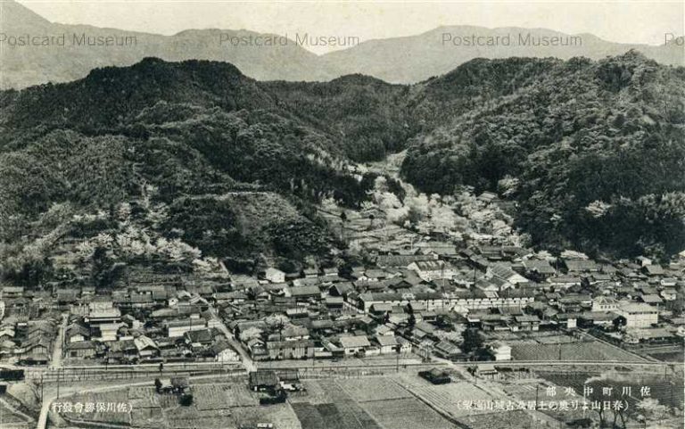 xc630-Kasugayama Sagawa 春日山より奥の土居及古城山遠望 佐川町中央部