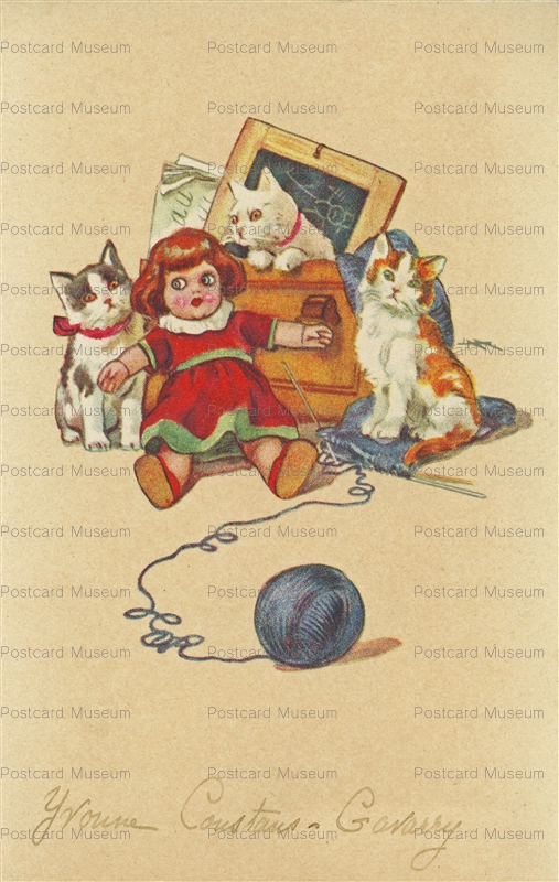 acc003-3Cats with Doll Degami 588