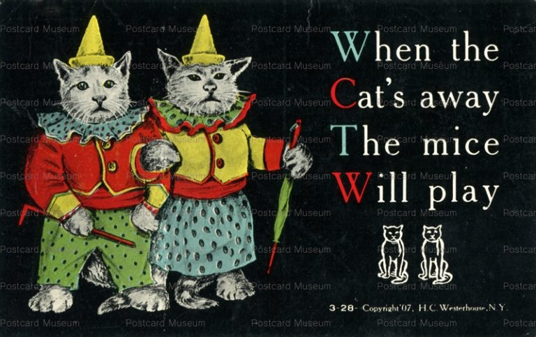 acc016-Fantasy Dressed Cats in Clown Suits