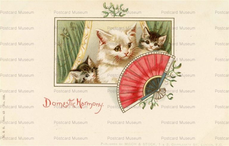 acc070-Helena Maguire Domestic Harmony 3Cats with Fan