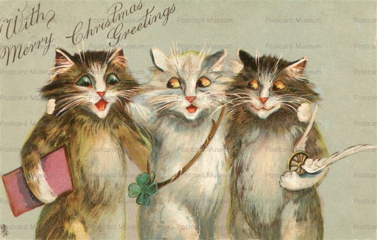 acc220-Maurice Boulanger Dressed Cats Friendly Trio Boulanger