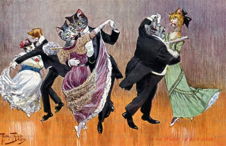 acc259-Arthur Thiele Fantasy Cats Dancing Party