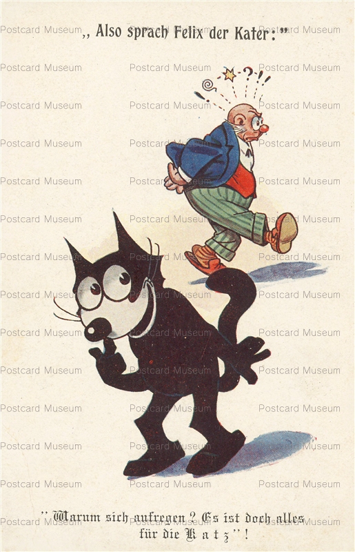 acc425-Felix the Cat with Man German Pat Sullivan