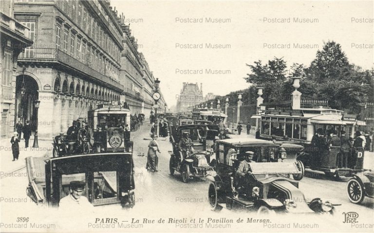 gf040-Paris La Rue de Rivoli et le Pavillion de Marsan