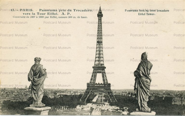 gf092-Paris Panorama Prisdu Trocadero vera la Tour Eiffel A.P.