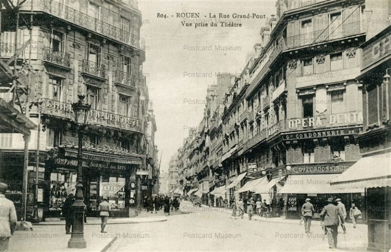 gf1720-Rouen La Rue Grand-Pont Vue prise du Theatre 804