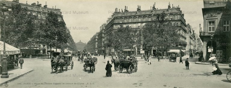 gf221W-Paris Place du Theatre Francais et Avenue de l'Opera C.L.C