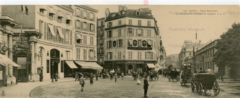 gf222W-Paris Place Beauveau La Ministere de l'Interieur et l'Elysee