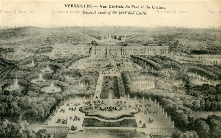 gf255-Versailles Vue Generale du Parc et Du Chateau