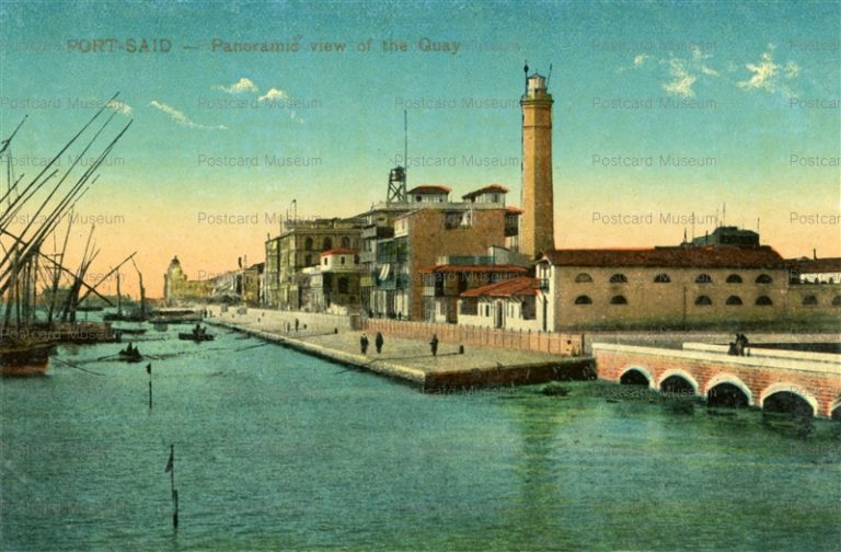 gp166-Port Said Panoramic view of the Quay