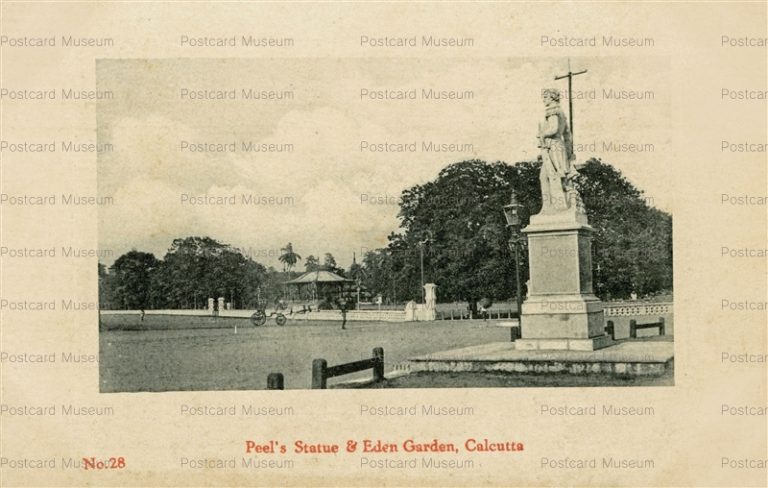 ind022-Peel's Statue & Eden Garden Calcutta