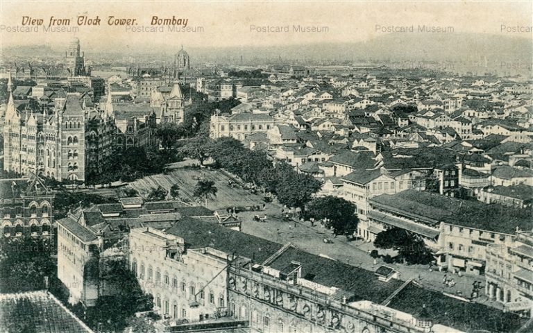 ind199-View from Clock Tower Bombay