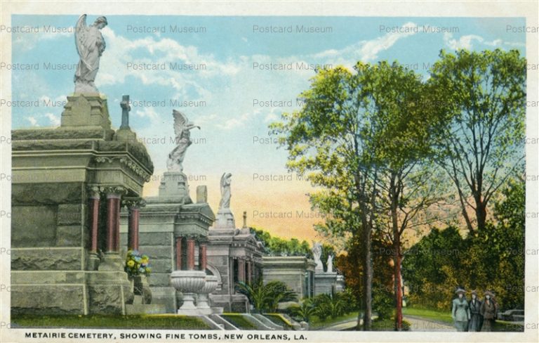 usa818-Metairie Cemetery Showing Fine Tombs New Orleans La.