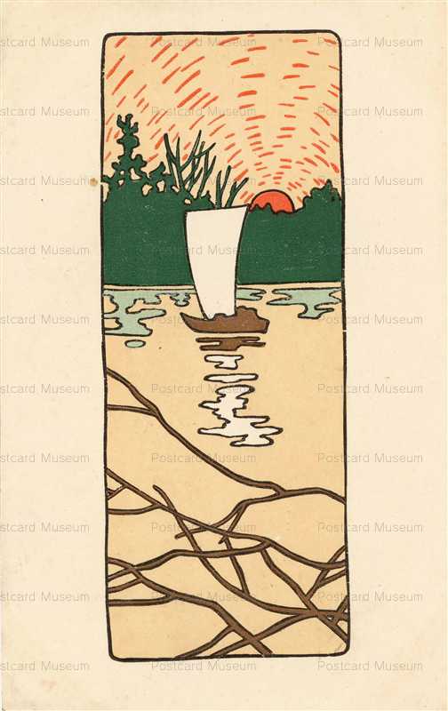 aa520-旭日 帆掛け舟