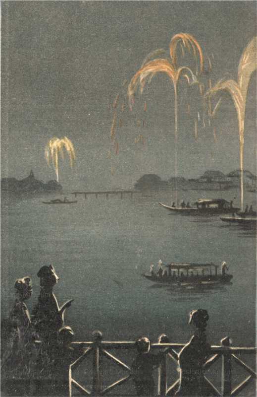 aa640-花火 橋の上から夕涼み