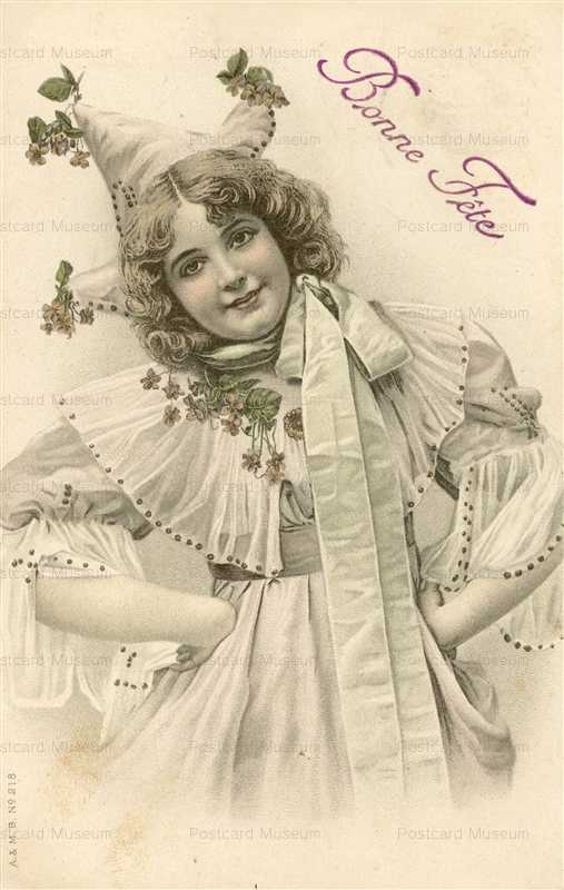 abc180-Pierrot Hat Prettty Woman Bonne Fete