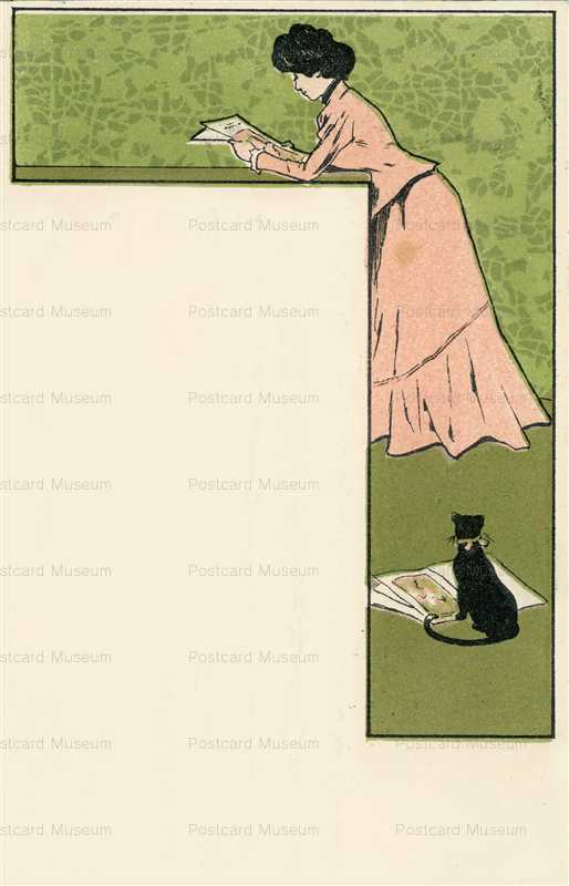 ad065-Reading Lady and Cat