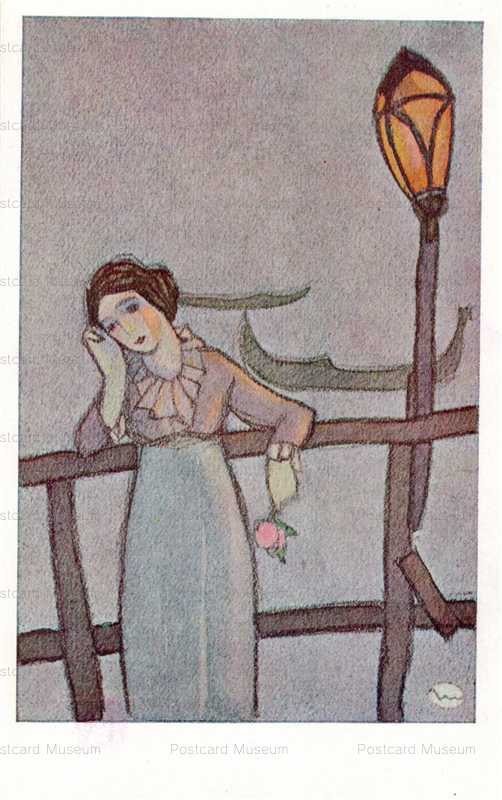 ak219-加藤まさを 灯影 No35 バラ