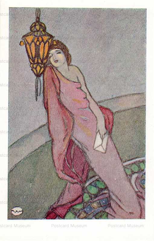 ak222-加藤まさを 灯影 No35 手紙