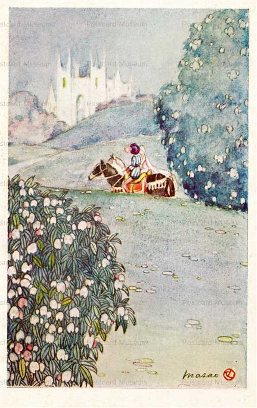 ak240-加藤まさを 馬 春の夜の夢