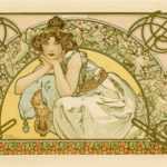 専用他の方発送×Alphonse Mucha 【椿姫】USA 証明書あり ミュシャ「椿姫」 / Alfons Mucha「La Dame aux Camelias