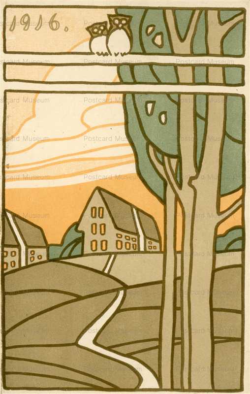 ar102-フクロウと家々