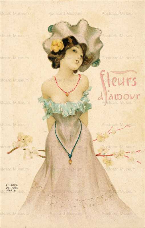 ark130-Raphael Kirchner Lady with Cherry Branches