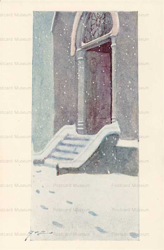 at723-田中みをじ 聖なる日 教会入口と階段