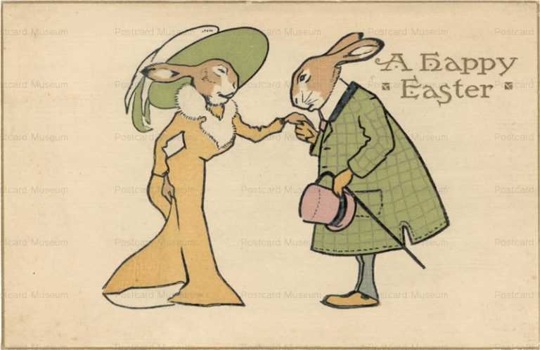 e210-Easter Formal Dressed Rabbits
