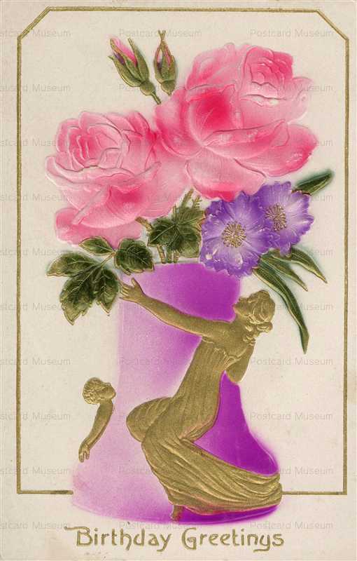 em804-Rose Vases Embossed