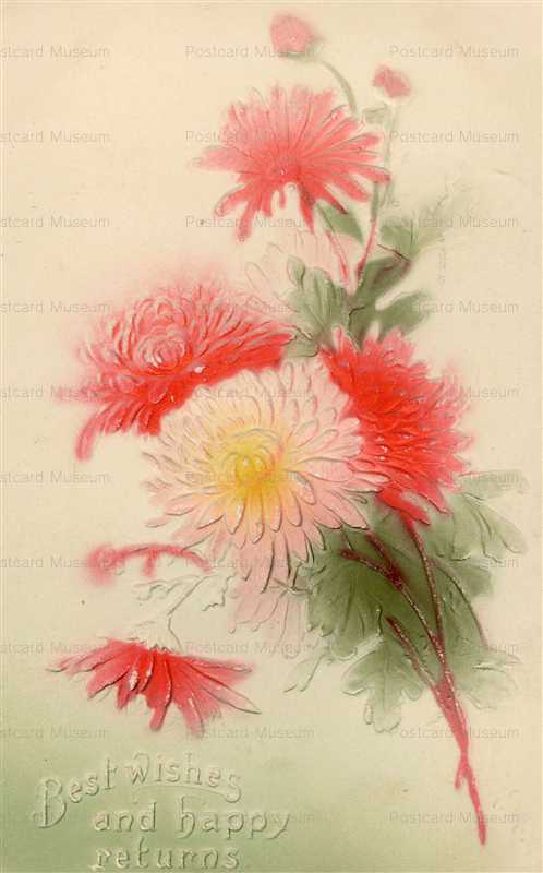 em830-Best Wishes Chrysanthemum Emboss
