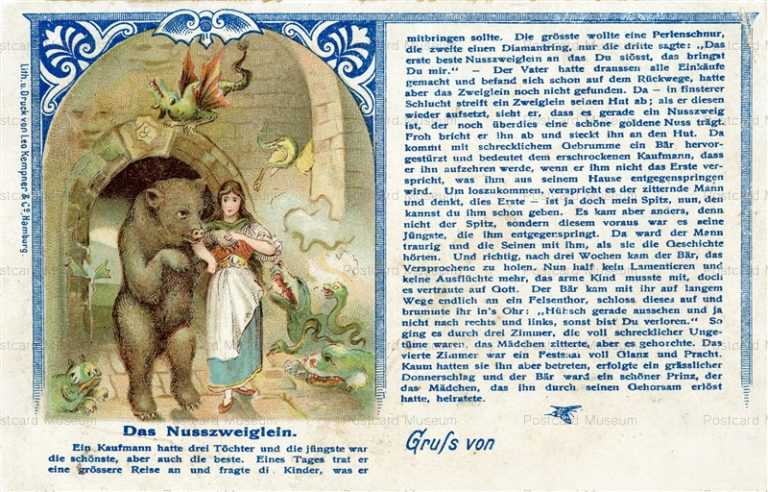 ex450-Nouveau Germany Litho Cromo Postcard the Beauty and the Beast