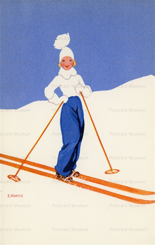 fa660-E.MARTIN Snow Skiing Switzerland No609