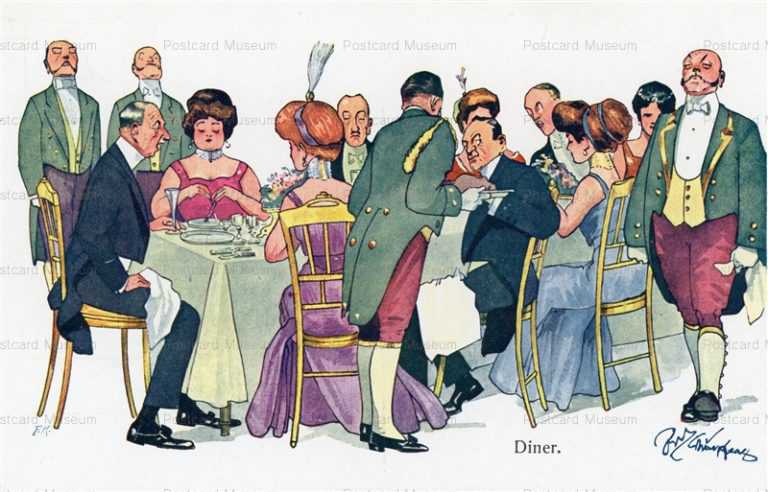 fc230-AS High Society Having Diner