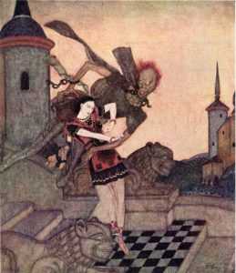 fo133-Edmond Dulac the Story of Bashtchelik Fairy Book