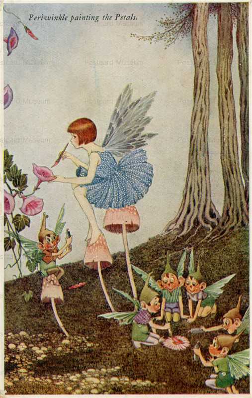 fo190-Ida Rentoul Outhwaite Periwinkle Painting the Petals