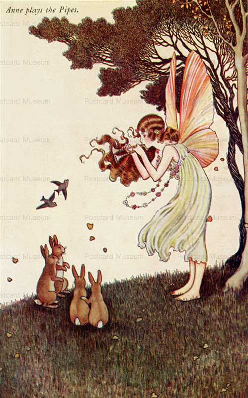 fo235-Ida Rentoul Outhwaite Anne plays the Pipes