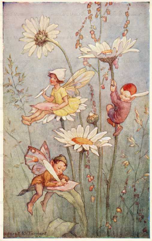 fo345-Margaret Winifred Tarrant Small Fairy with Flower