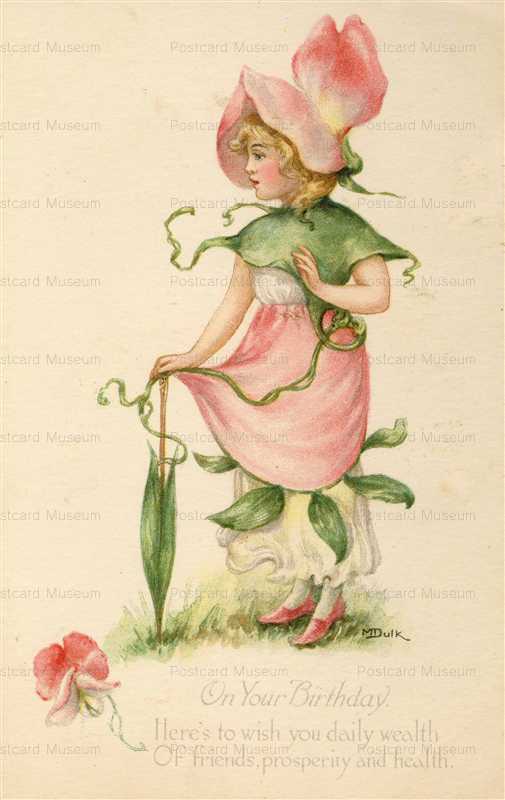 hb019-M Dulk Fantasy Pink Flower Girls