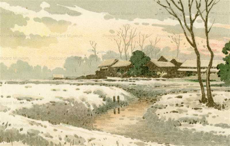 myk032-三宅克己 雪景色 | 絵葉書資料館